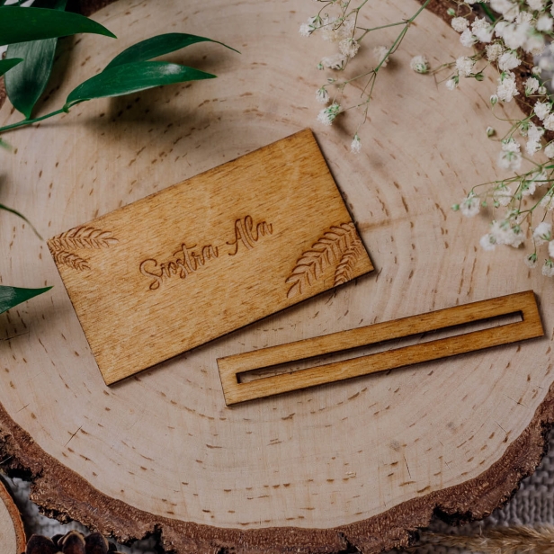 Drewniane winietki dąb