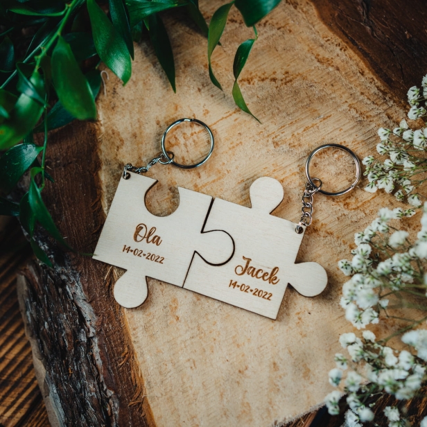 Breloki puzzle - Walentynki