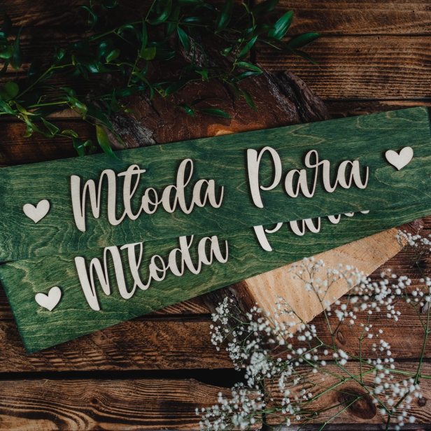 Drewniane tablice rejestracyjne kolor zielony