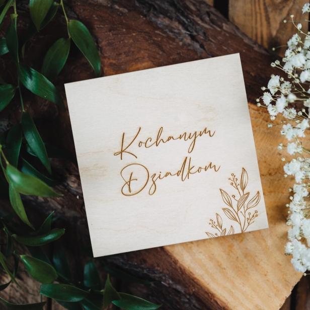 Drewniane Pudełko z życzeniami