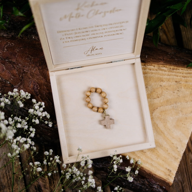 Drewniane Podziękowanie dla Matki Chrzestnej środek