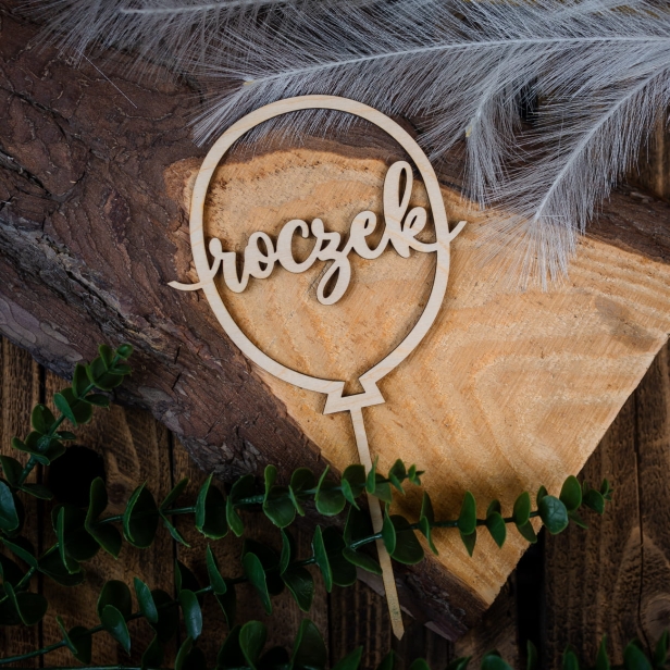 Drewniany topper na roczek