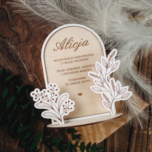 Tabliczka na urodziny 3D